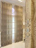 Cortinas Perforadas European Curry Ocho Ondas Para Sala De Estar Y Dormitorio Blackout Decorativas Instalación En Techo - details 1