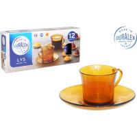 MAXHOME-Juego de 6 Tazas de Vidrio con Plato Incluido,DURALEX,180 ml (6 Unidades) - details 0