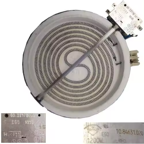 Resistencia Vitro 10.84631.020 60.23170.001 TEKA 600/510 4 P.V.T.R 1200w 220-230V 16,5 cms SWAP / DESMONTAJE - 1