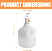 3 lámparas LED para camping, recargable por USB, superbrilliant interior, 3 Modos de iluminación, 30 W, Luz de camping con gancho, Indoor portáil para camping, pesca, senderismo - details 1