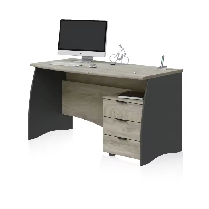 Duehome - Mesa de escritorio Elan 3 cajones - 1