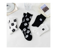 Calcetines De Mujer Diseño Nuevo Con Dibujos De Gatos Divertidos Calcetines Casuales Gruesos Y Calientes Para Otoño Invierno Regalo De Navidad - details 8