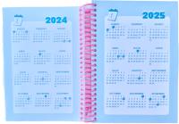 MP -  Agenda escolar de Tapa Dura 2024 - 2025 Tamaño A5 15x21 cm , Color Azul y Turquesa, con Páginas para Nombre, Exámenes, Entregas y Excursiones - Diseño en Portada días por página. Agendas Bonitas - details 6