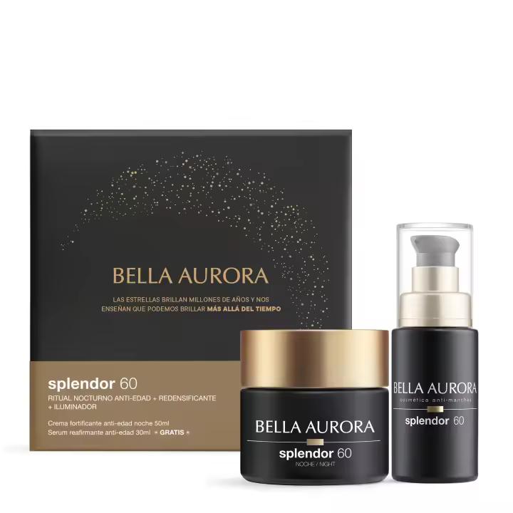 Pack Bella Aurora Splendor 60+ Noche – Sérum Reafirmante con Ácido Hialurónico + Crema Redensificante Nocturna con Flor de Edelweiss - 1