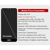 Pantalla LCD De 5.8" Para HUAWEI P20 Con Digitizador Táctil Pieza De Repuesto Compatible Con Modelos EML-L29 EML-L09 - details 0