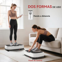 SPORTNOW Plataforma Vibratoria, 50 Velocidades 3 Programas, Plataforma Vibración Muscular con Pantalla LED, Mando a Distancia, Bandas Elásticas, para Entrenamiento Corporal Completo, Ejercicio en Casa - details 4