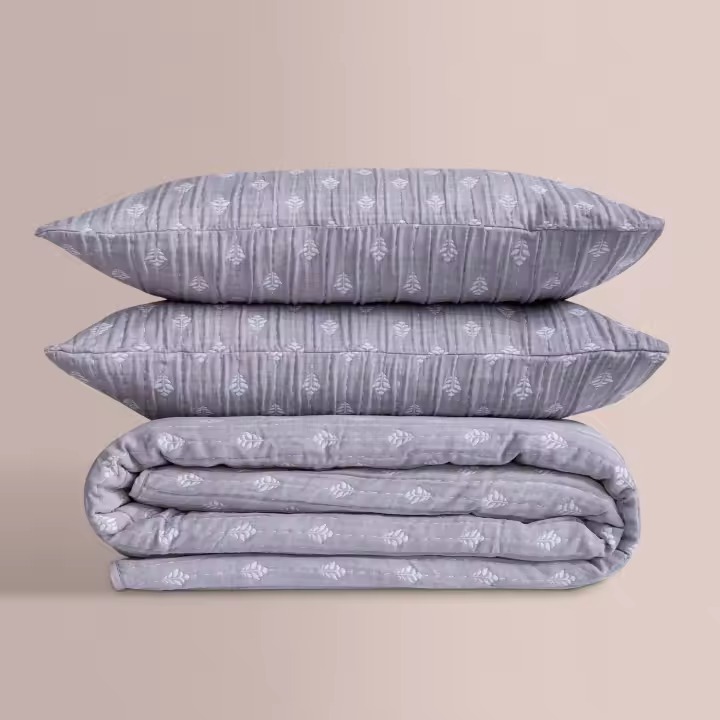 Colcha Don Algodon Layna Gris - 1