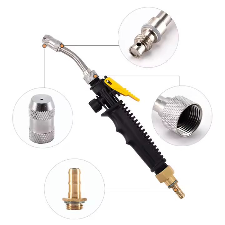 Pala De Riego Ajustable De Acero Inoxidable 28 Pulgadas Con Conector De Cobre De 3/8' Duradero Ligero Boquilla De Riega Para Jardín - 1