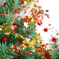 Guirnalda De Hierro Para Navidad Estrella Dorada Y Plateada Decoración De Árbol De Navidad DIY Para Fiestas Navideñas Y Año Nuevo Decoración Del Hogar - details 8