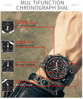 Reloj De Pulsera Deportivo De Lujo Para Hombre WWOOR 2024 Marca Top En Negro Acero Inoxidable Cronógrafo Cuarzo Reloj Masculino Con Luz Luminosa Resistente Al Agua Y Shock - details 8