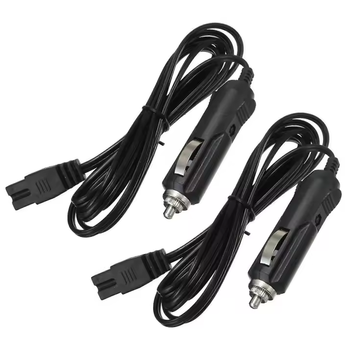 x 2 m 12 V Reemplazo de refrigerador para automóvil, encendedor de cigarrillos, cable de cargador de 2 pines - yky - 1