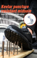 Zapatos De Seguridad Para Hombre Con Punta De Acero Indestructibles Y Protección Contra Punzadas Botas De Trabajo Ligeras Y Resistentes - details 7