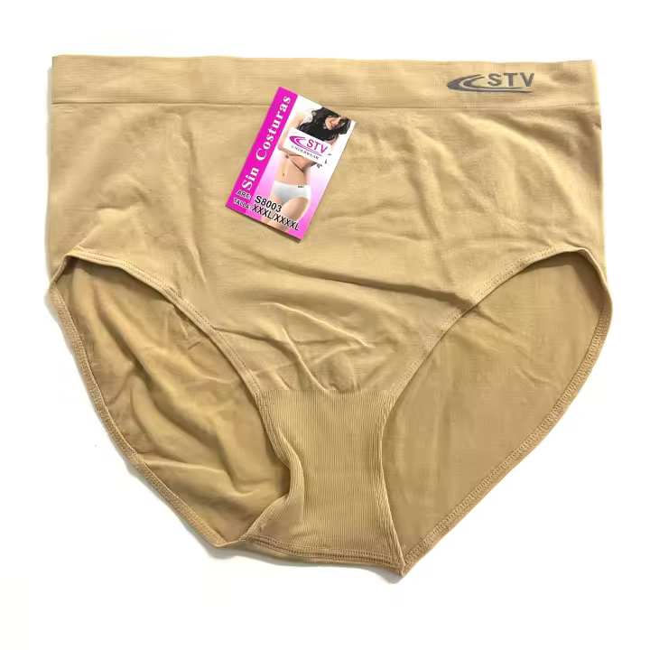 INTIMOLAND BRAGAS DE MUJER LICRA EN PACK DE 6 O DE 12 UNIDADES, SIN COSTURA TALLE ALTO, ADAPTABLE AL CUERPO, TALLA SUPER GRANDE!! 2XL/XL, 3XL/4XL, STV. - 1
