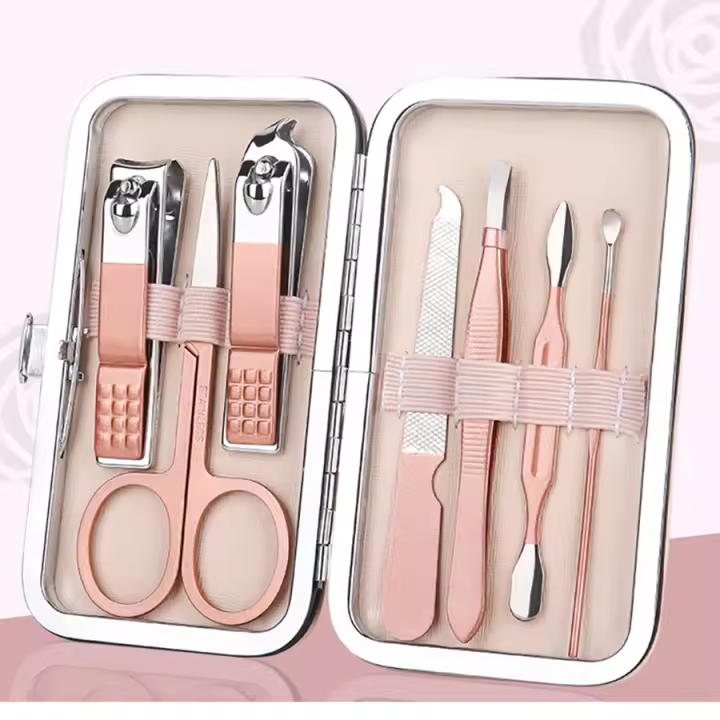 Set De 7 Tijeras Para Uñas De Acero Inoxidable Herramienta De Pedicura Y Manicura Alta Calidad Con Digimon De Orejas - 1