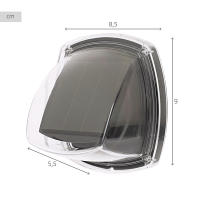 Aktive - Set 12 apliques solares LED, luz blanca 3 lm, panel solar, autonomía 8h, sensor de luz, alcance 1,5m, IP44, instalación sin cables, tornillos incluidos, ideal jardines y terrazas - details 3