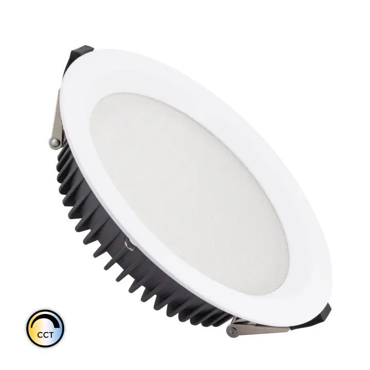 Ledkia Downlight LED 40W Circular SAMSUNG Aero 130 lm/W Microprismático CCT LIFUD Corte Ø 200 mm Seleccionable (Cálido-Neutro-Frío) - 1