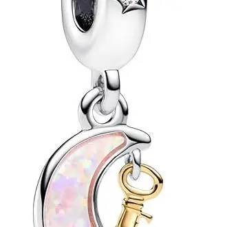 PANDORA Moments Pulsera de cadena de serpiente con circonita cúbica transparente，Incluye Caja Original - 1