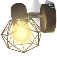 vidaXL Apliques bombilla filamento LED estilo industrial 2 uds negro - details 3