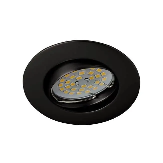 Wonderlamp Foco empotrable BASIC redondo negro basculante. Wonderlamp - 1