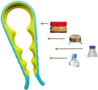 1/2Pcs Multifuncional Abre-Copos De 4 En 1 Abre-Copos De Botella Y Lata Herramienta De Cocina Y Vida Diaria Material PP - details 5