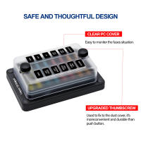 Caja De Fusibles De 16 Caminos 100A 32V Para Coche Barco Camper RV Con Cubierta Plástica Para Tablero De Alimentación Accesorio De Automóvil - details 6