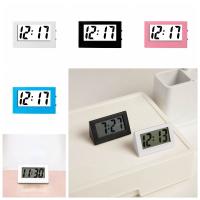 Reloj Digital Mini Pequeño Para Coche Escritorio Viaje Moderno LED Pantalla LCD Display Reloj Electrónico Para Hogar Y Oficina - details 0
