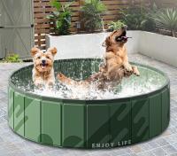 Petic - Φ120 x 30cm - Piscina plegable para mascotas, bañera para perros, piscina plegable para interiores y exteriores con orificios de instalación y drenaje rápidos - details 0