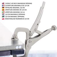 Alicates de sujeción en C con agarre metálico de 12,4 cm/4,9 pulgadas, Tornillo ajustable y almohadillas giratorias (paquete de 4) - Mini alicates de Soldadura de fácil y rápida Liberación - details 1
