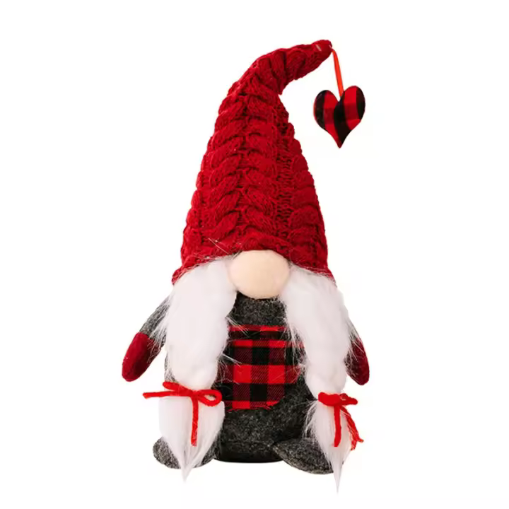 Gnomos De Encaje Para Día De San Valentín Decoraciones De Elfos De Terciopelo Mr Y Mrs Decoración Nórdica Hecha a Mano Para El Hogar - 1