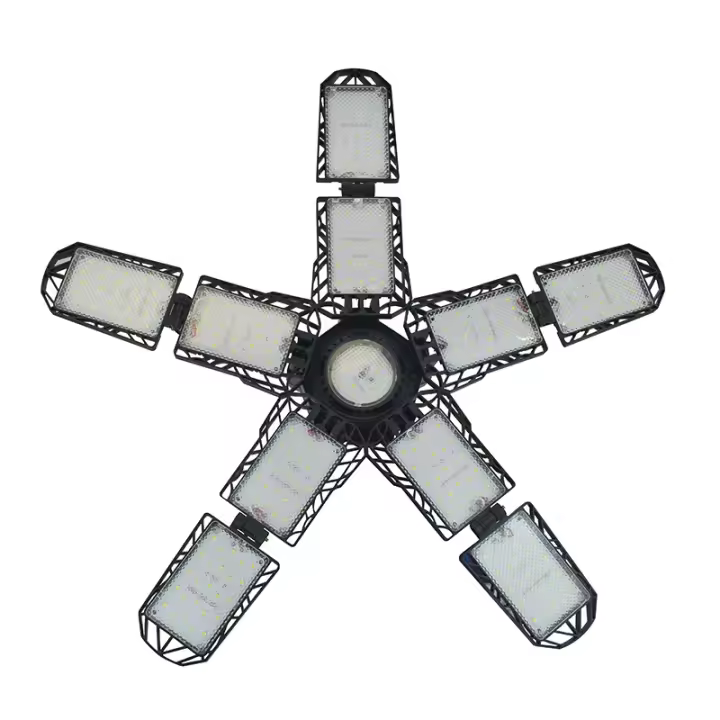 Iluminación transformable, luz LED de techo para garaje con luz diurna, luz LED brillante para taller de 150 W y 8000 lm, iluminación de garaje para taller, granero, trastero, almacén, loft y decoración del hogar - 1
