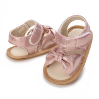 Zapatillas De Verano Para Bebé Niña Con Lazo Antideslizante Suaves Y Cómodas Suela De Goma Zapatos De Primera Caminata Para Princesa - details 12