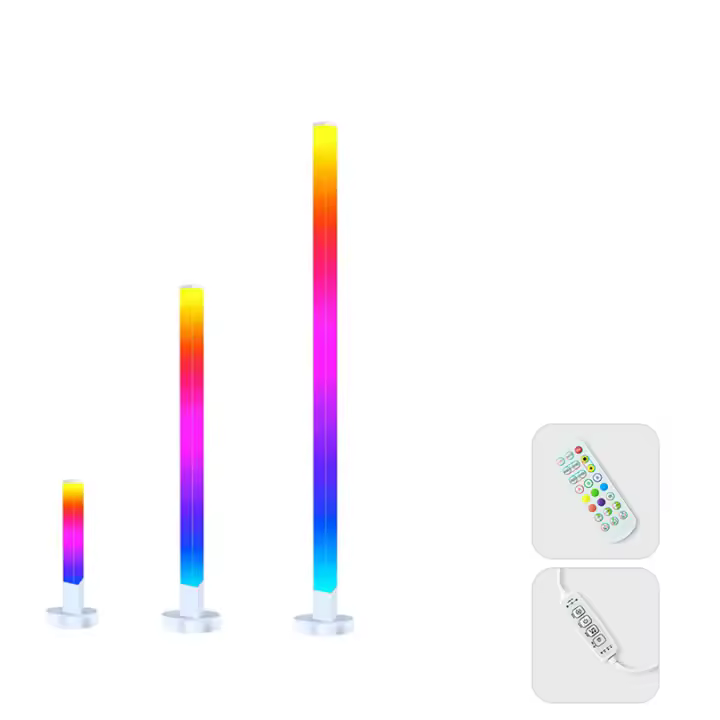 Lámpara De Piso Inteligente 150cm RGB LED Controlable Por APP Iluminación Moderna Para Dormitorio Juego Sala De Estar - 1