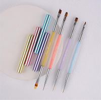 Pincel De Uñas Con Manija De Cristal Doble Gel Para Pintura Y Manicura Artículos De Belleza Y Cuidado Personal Material De Nylon - details 0