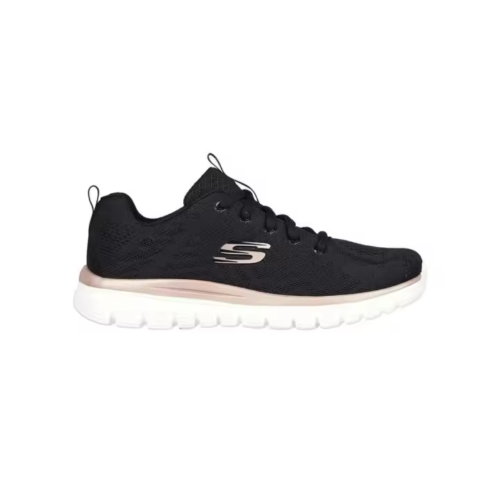 Zapatilla Mujer Skechers Graceful Negro/Dorado - 1