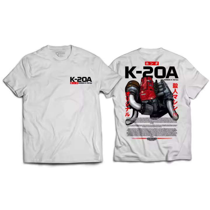 Camiseta Premium RACEROOMHONDA K20 JDM Drift, 100% Algodón, S M L XL XXL 3XL 4XL - 1