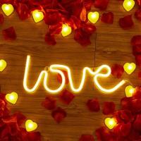 1pc Luz De Noche LED En Forma De AMOR Mini Signo Neón Piloto Para Decoración De Pared Hogar Dormitorio Y Fiesta De Niños - details 5
