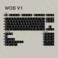 Aifei Keycaps Set Grande Doble Shot Perfil Cherry ABS Para Teclado Wooting GMK Hi75 Switches Layout ANSI Split Purple Green - details 0