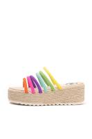 Paloma Wang Sandalias cuñas con tiras multicolor plantilla gel - details 4