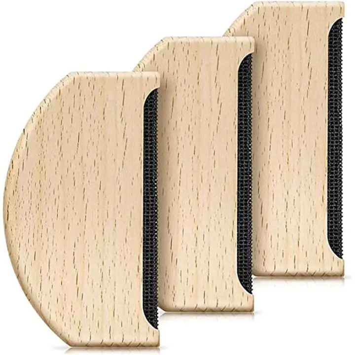 Piezas de protector de Pelusa de Madera, peine antipelelusas, quitapelusas portáthil, peine de Lana, peine para pelusas - 1