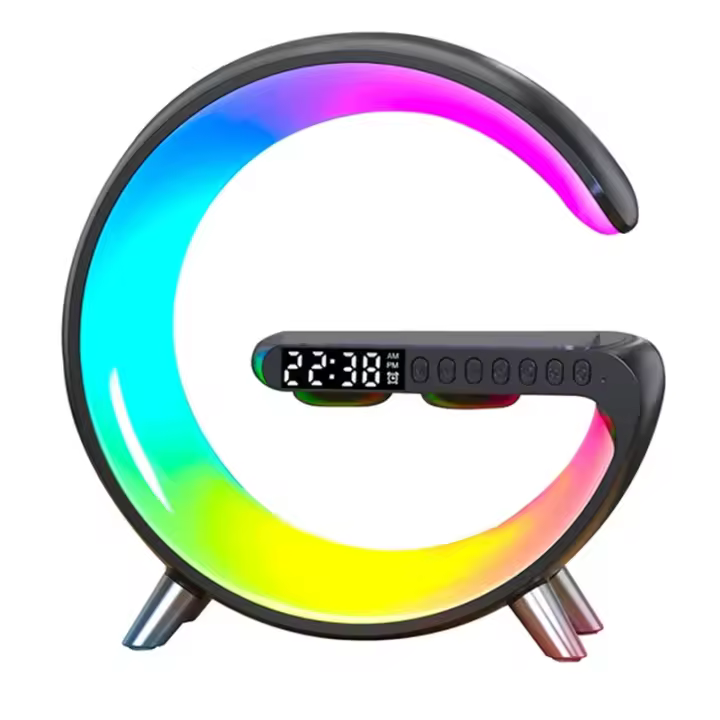 Lámpara De Escritorio Inteligente LED Con Altavoz Bluetooth Y Cargador Inalámbrico Rápido 15W Luz Nocturna RGB Para Dormitorio Y Sala De Juegos - 1