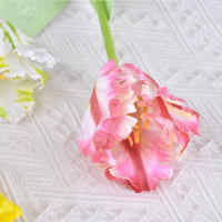 Flor Artificial De Pavo Real Y Ramo De Tulipán 3D Para Decoración De Bodas Y Fiestas En Vaso De Mesa Jardín Interior Y Exterior Toque Realista - details 5