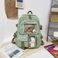 Mochila Kawaii Aesthetic Para Mujer Estudiante Con Accesorios Lindos Bolsa Escolar Japonesa Coreana Rucksack De Nylon Para Adolescentes - details 11