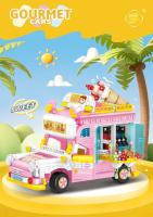 Juguete De Construcción De Bloques Para Niños Pequeño Carro De Comida De Calle Decoración Regalo Para Juego De Edificación - details 14