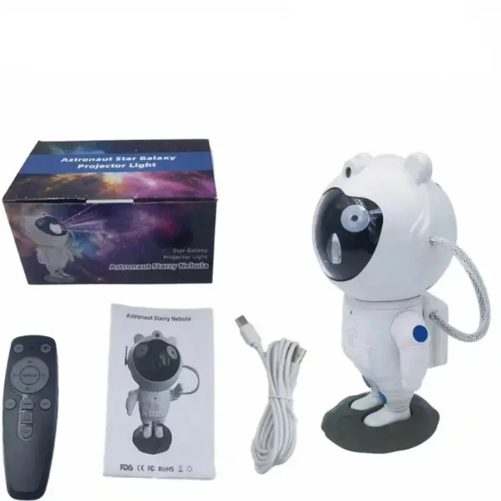 Proyector De Pared Para Dormitorio De Niños Astronauta Y Estrella Bluetooth LED Colorido Mini Decoración De Escritorio Regalo - 1
