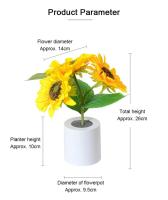 Lámpara De Noche LED Recargable Con 3 Luces Flor De Ternero Iluminación Interior Para Dormitorio Luz De Mesa Decorativa - details 4