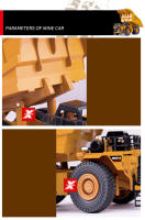 Huina Modelo De Camión Miniatura 1/40 En Metal Para Niños Juguetes De Colectión De Vehículos De Ingeniería Diecast Regalo Para Niños - details 9