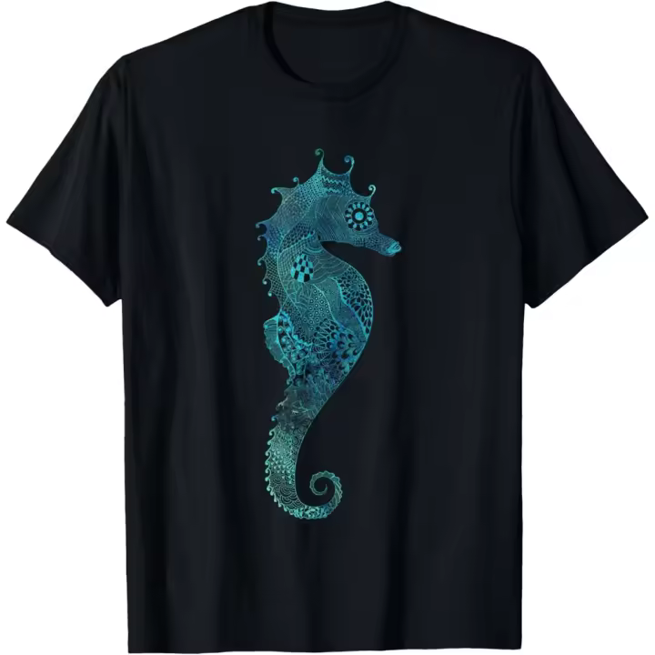 Camiseta de Manga Corta, 100% Algodón, Ropa Unisex para Hombres y Mujeres en 5 Tallas, Camiseta Negra, Cuello redondo con estampado. - 1
