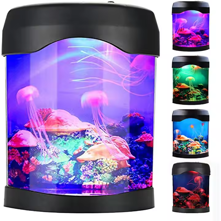 Lámparas de medusas USB, luces nocturnas eléctricas para acuario, lámpara LED de medusas con cambio de color para sala de estar - 1