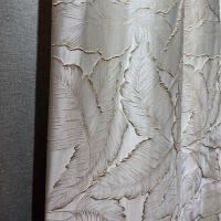 Cortinas De Seda Dorada Con Relieve Y Textura Bronzada Para Dormitorio Bloqueo De Luz Modernas De Lujo Para Villa Cortina De Ventana - details 2