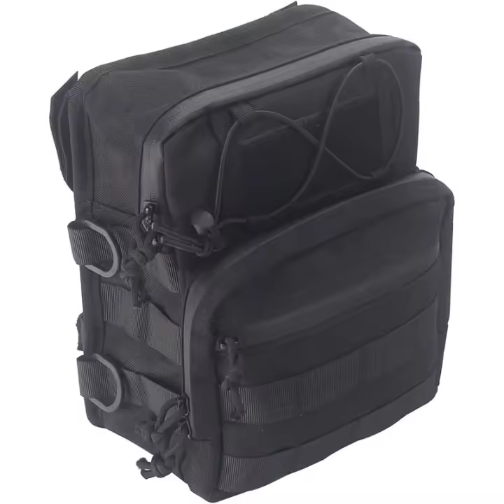 Bolsa T-Bar Molle Universal Para Harley Softail Low Rider ST Bobber Cafe Racer Estilo Club Resistente Al Agua Y Al Desgaste Con Cremallera Y 4 Fijaciones Velcro - 1